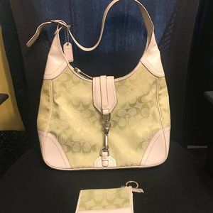 Coach Signature Shoulder Bag with Skinny ID Case